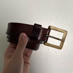 Ralph Lauren Polo Men’s Leather Belt w/Brass Buckle.